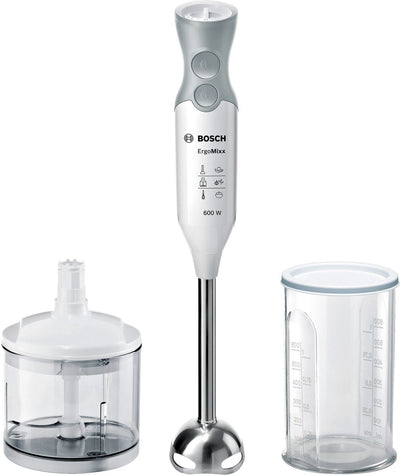 Bosch MSM66120 ErgoMixx 600 Watt Staafmixer met Hakmolen RVS Voet en Maatbeker