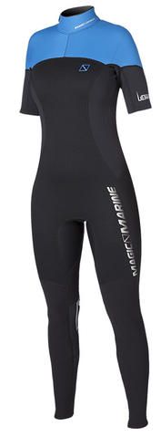 Magic Marine Ultimate Shortarm 3/2 wetsuit Back-Zip met korte mouwen en lange benen