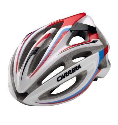 Carrera Cyclone racefiets helm wit/blauw/rood