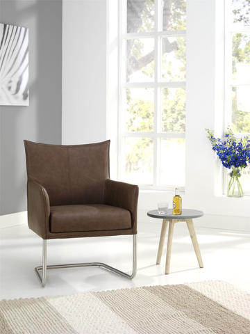 CSW SWING loungefauteuil RVS slede frame