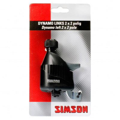 Simson Dynamo links met rubber loopwiel 2x2 polig