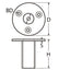 Marinetech Zeildoek buishouder 22 mm