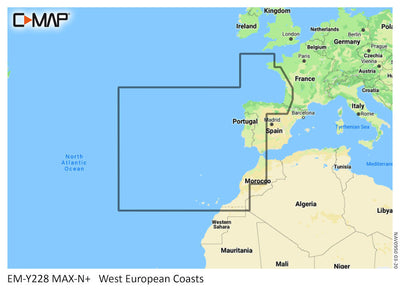 C-Map MAX-N+ EW-Y228 West Europa waterkaart met 60 euro C-Map spring deal voordeel