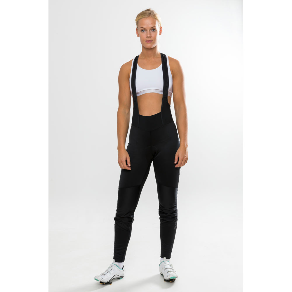 Craft Ideal Wind Bib Tights fietsbroek lang zwart dames