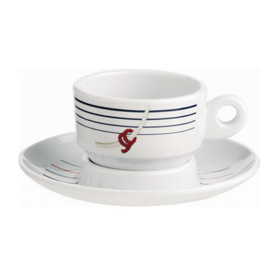 Marine Business Scheepsservies Cannes Espresso kop en schotel set 6 stuks