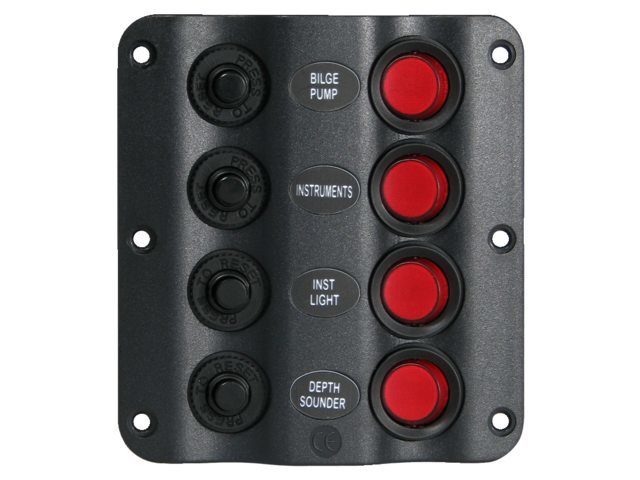 Talamex Schakelpaneel Wave 4 schakelaars 12 Volt