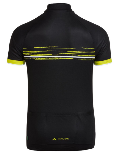 Vaude Men`s Mitus Tricot fietsshirt korte mouwen zwart met geel heren