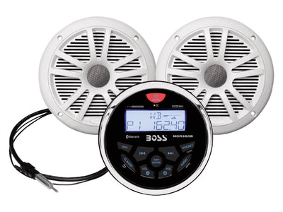 Boss MCKGB350W marine radio pack met speakers en antenne