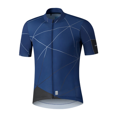 Shimano Breakaway fietsshirt korte mouwen blauw heren