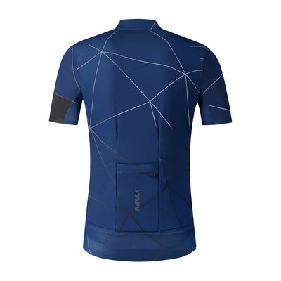 Shimano Breakaway fietsshirt korte mouwen blauw heren