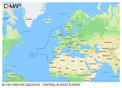 C-Map EW-Y060-MS Discover - Central west Europe waterkaart