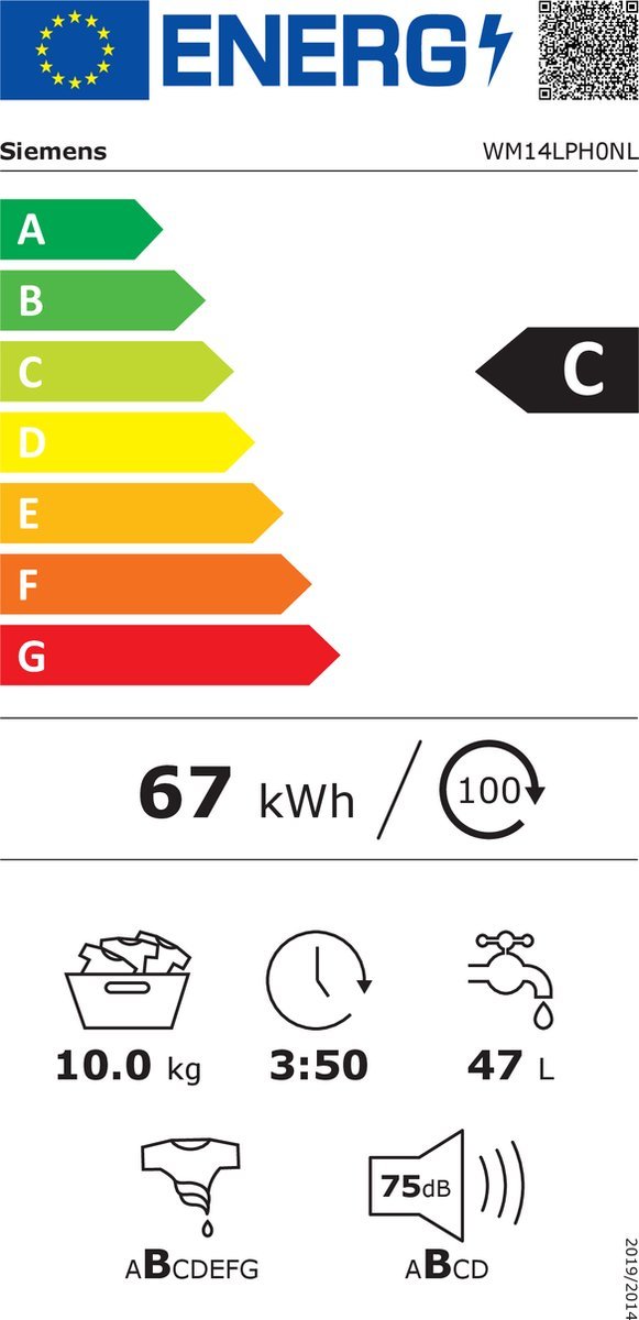 Siemens WM14LPH0NL AllergiePlus programma en een varioSpeed functie