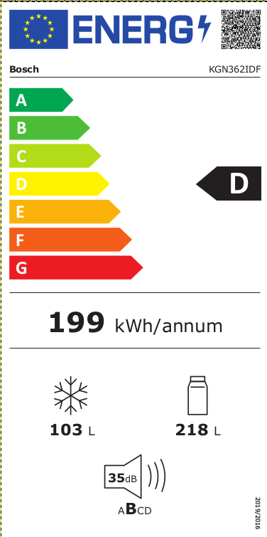 Bosch KGN362IDF koel-vriescombinatie RVS