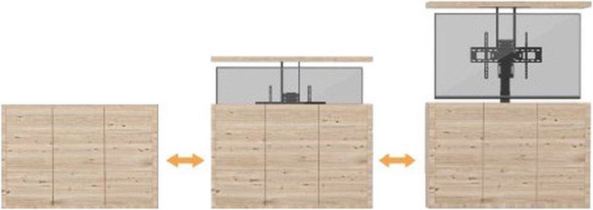 Golden Note GN33-2 elektrische lift geschikt voor 32 tot 65 inch televisie, met afstandsbediening
