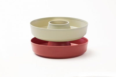 Omnia Siliconenvorm duo bakvormen rood/ wit