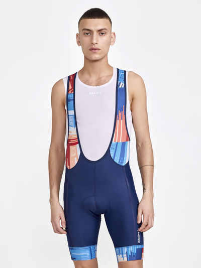 Craft ADV Endurance Bibshort fietsbroek kort blauw met rood heren