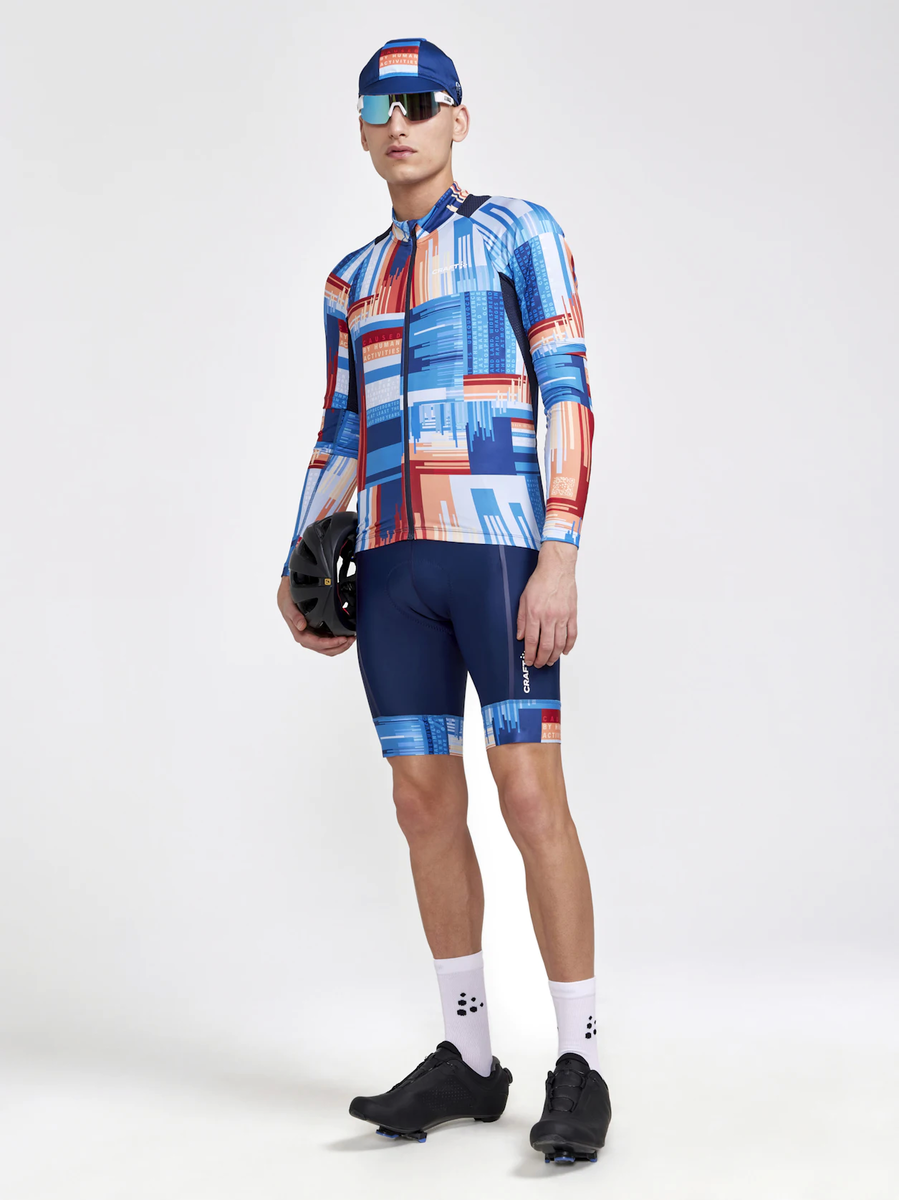 Craft ADV Endurance Bibshort fietsbroek kort blauw met rood heren