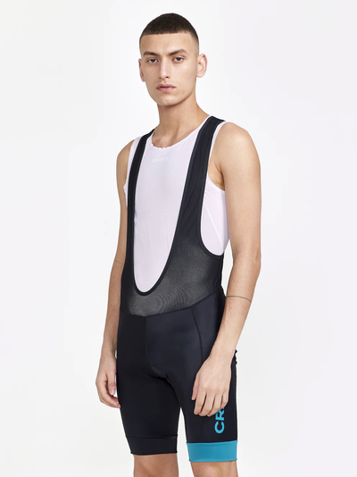 Craft Core Endurance Bibshort fietsbroek kort zwart met blauw heren