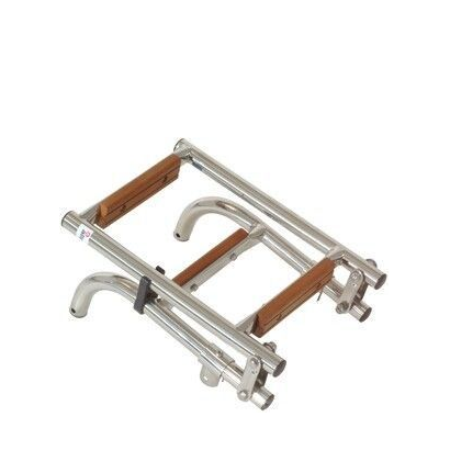 Allpa RVS Zwemtrap met 1+2 teak treden
