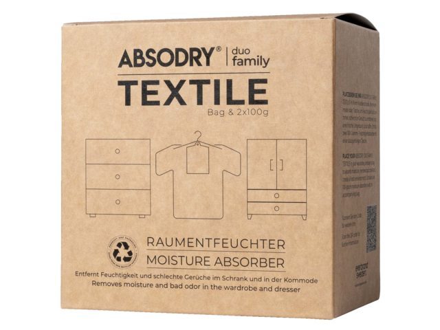 Absodry Vochtvanger Hanger met 2 x 100 gram navulling