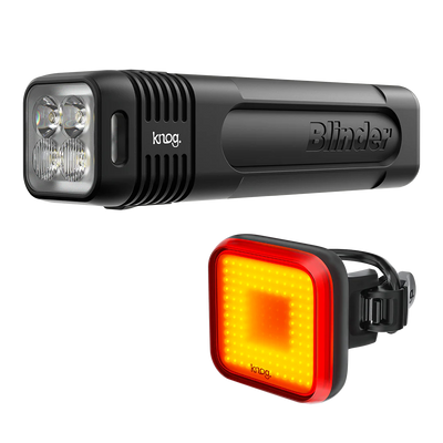Knog Blinder Pro 900 + Blinder Square Rear Twinpack fietsverlichting set