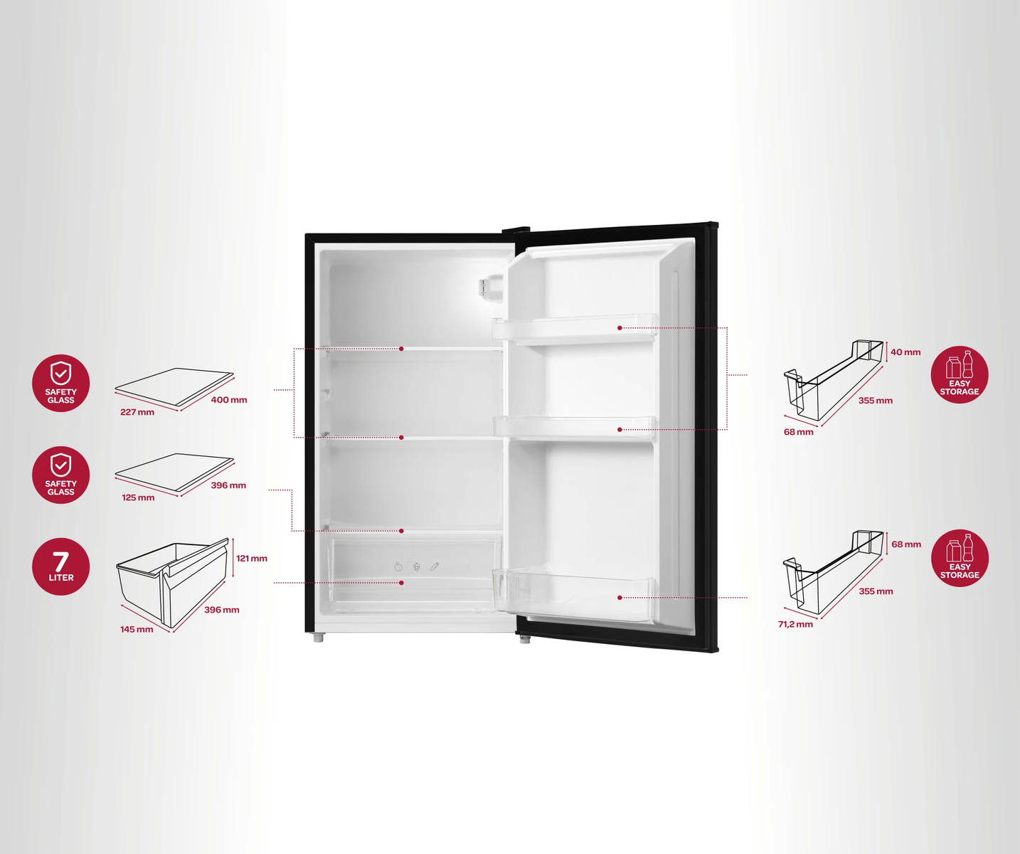 Inventum KK471B tafelmodel koelkast