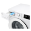 LG F4WV309S3 RVS lifters, White Door, Spa Steam wasmachine