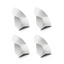 Flux Chair Junior opvouwbare design kinderstoel wit (4 stuks)