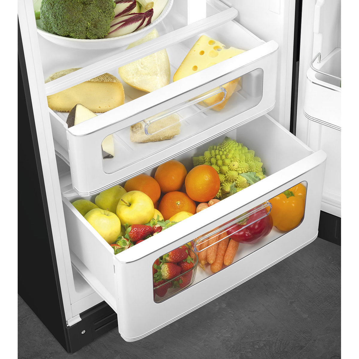 Smeg FAB30RBL5 Jaren 50 Model, deur draaiend naar rechts
