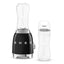 Smeg PBF01BLEU personal blender jaren 50 model met 2x 600 ml fles to go