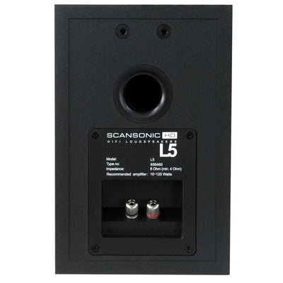 Scansonic L5 wit met een 25 mm softdome-tweeter en een 4,5-inch woofer