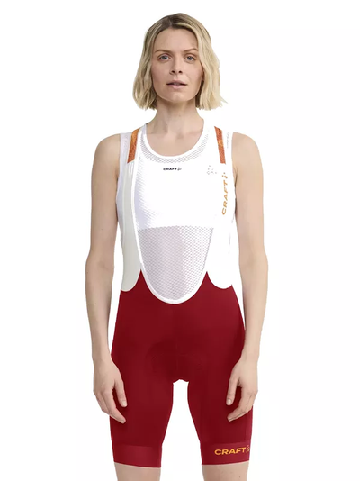 Craft ADV Endurance Graphic W Bibshort fietsbroek kort rood dames