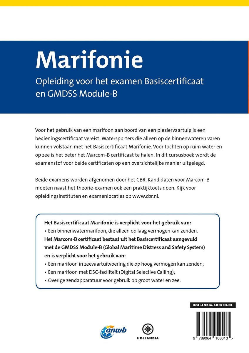 ANWB Cursusboek Marifonie met online examentraining (20e druk)