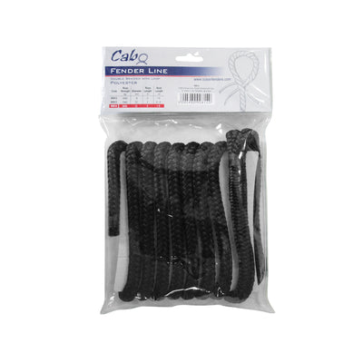 Ocean Cabo fenderlijn 12 mm x 3 m met oogsplits zwart (1 stuk)