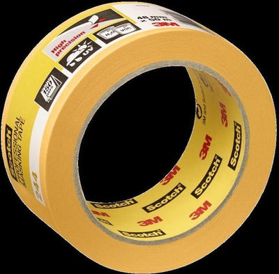 3M 244SW Masking Tape 48 mm 2-componenten afplaktape (48 mm x 50 m) geel