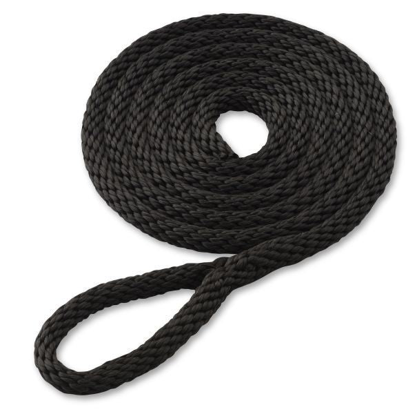Seilflechter Spiral-Birotex fenderlijn met oogsplits 10 mm x 1.5 m zwart (1 stuk)
