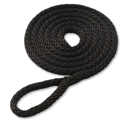 Seilflechter Spiral-Birotex fenderlijn met oogsplits 10 mm x 1.5 m zwart (1 stuk)