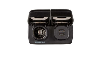 ScanStrut Flip Pro Multi USB-C aansluiting (x2) en 12V contactdoos