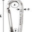 Wichard 2337 Karabijnhaak 12 mm symetrisch zonder oog RVS