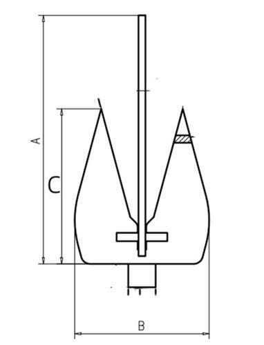 Hollex Bay 3.5 kg anker staal (gegalvaniseerd)