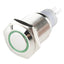 Hollex Puls Drukknop RVS 12V LED groen