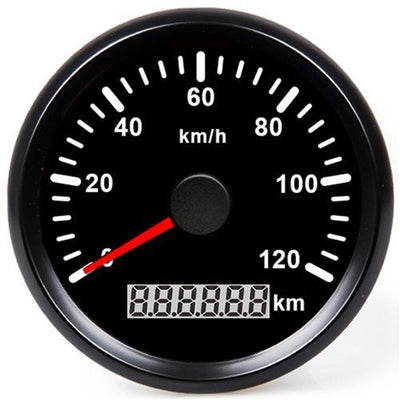 Hollex GPS Snelheidsmeter analoog 0-120km/h 12/24 Volt zwart