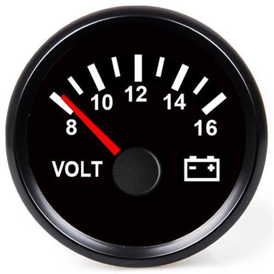 Hollex Voltmeter 12 Volt zwart