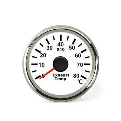 Hollex Uitlaattemperatuurmeter 12/24 Volt 0-80°C wit