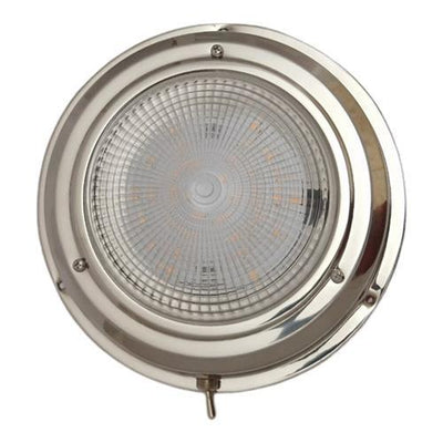 Hollex Plafonnière opbouw RVS 165 mm 12 Volt warm wit LED