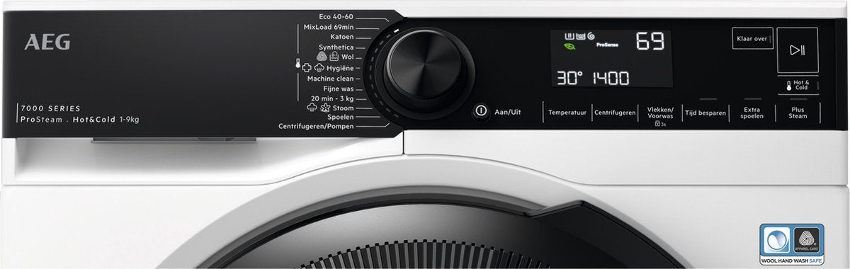 AEG LR7604HC4 met 3 schokbrekers warmwateraansluiting en 75,= cashback via AEG