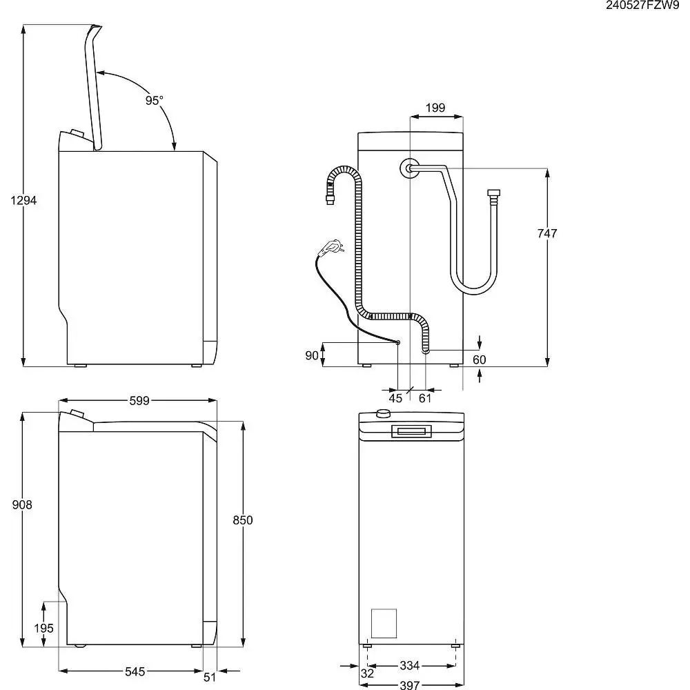 AEG LTR6363A bovenlader wasmachine