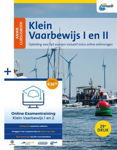 ANWB Cursusboek Klein Vaarbewijs I+II + online examentraining (29e druk)