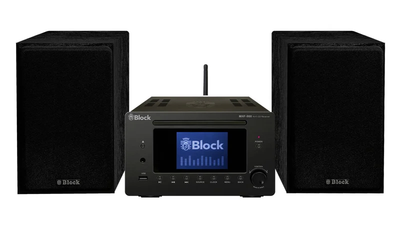 Block Audio MHF-900 Black met speakers ingebouwde CD speler en klok (Showroommodel)