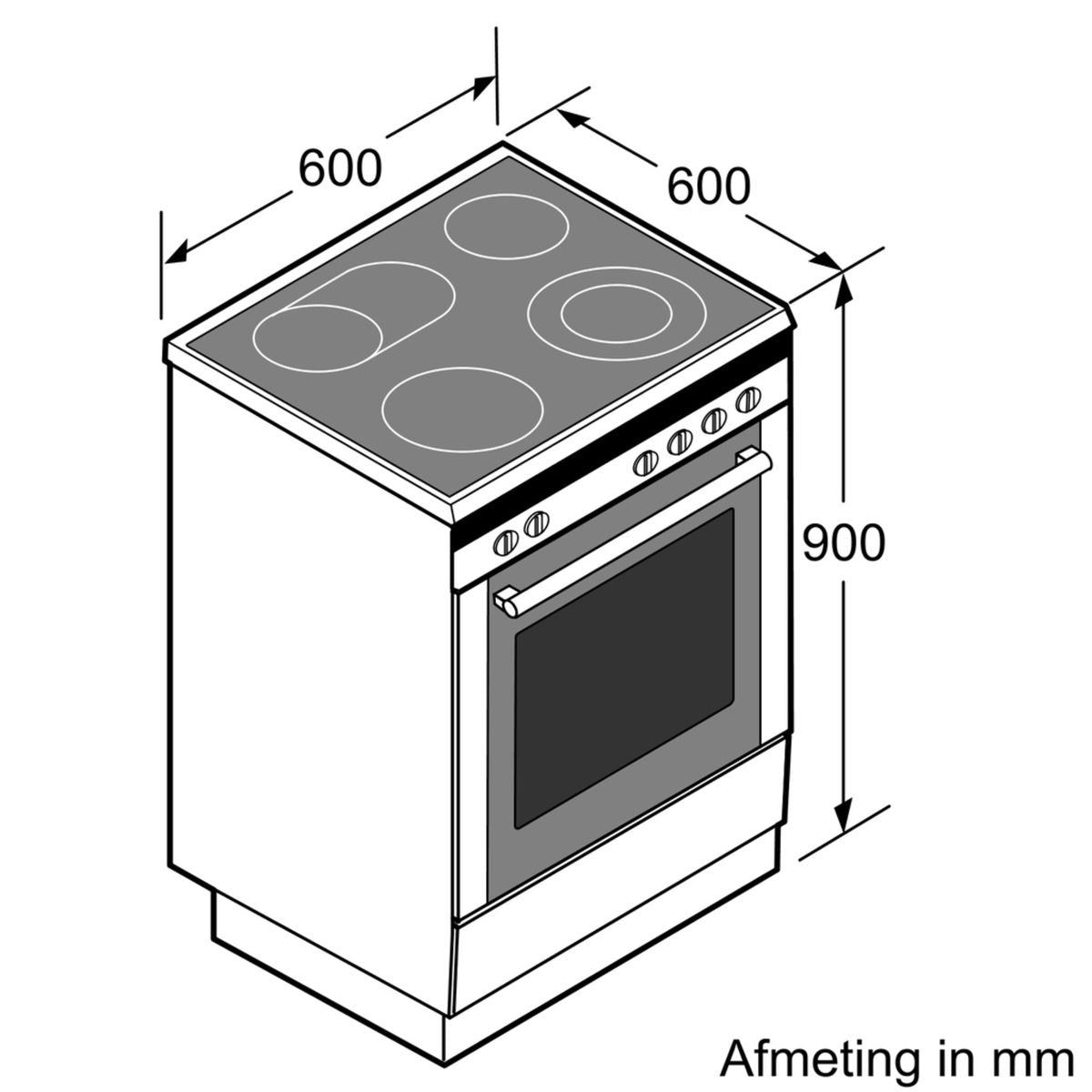 Bosch HLL090020U inductie koken en elektra oven